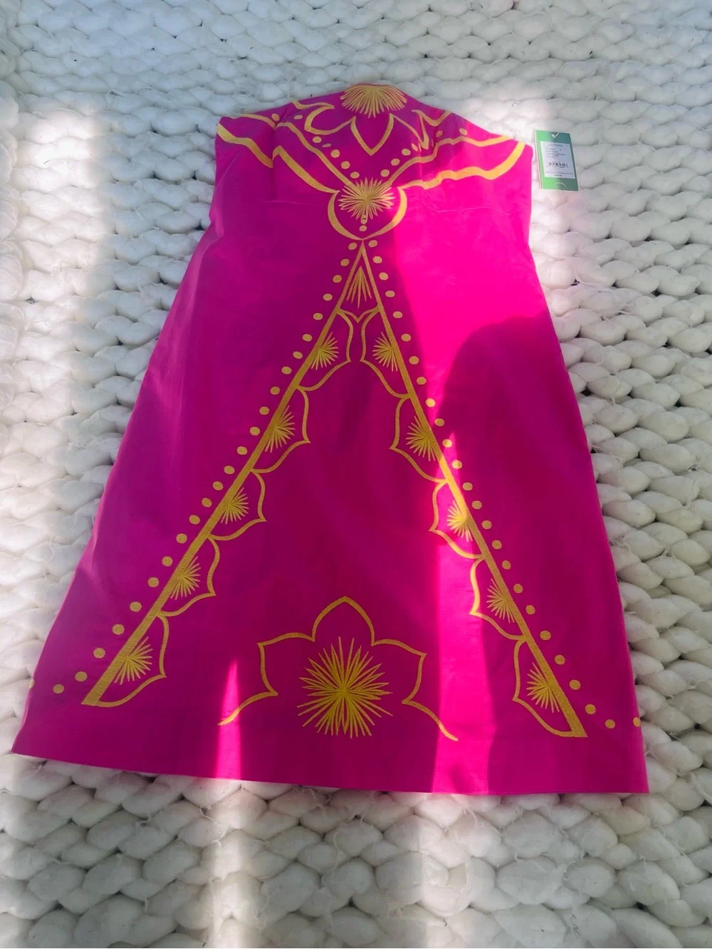 NWT Lilly Pulitzer Strapless Pink Dress with Yellow Motif - Picture 2 of 9